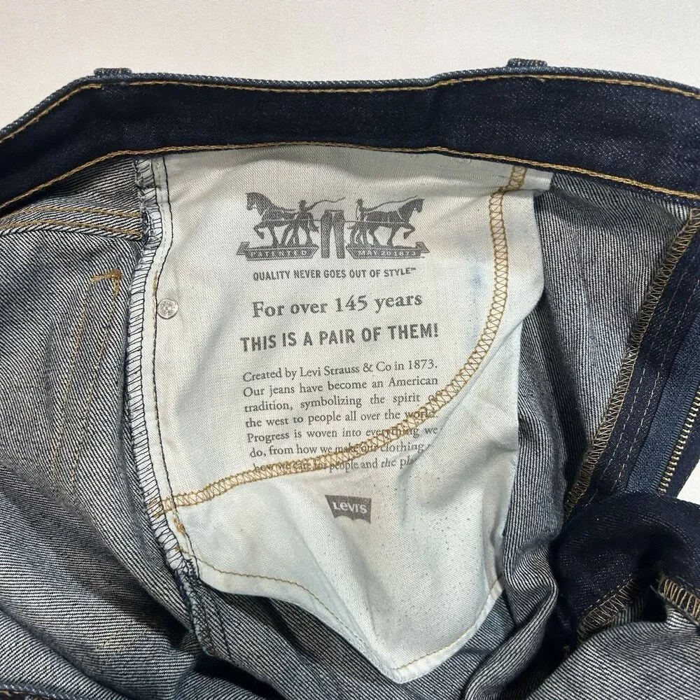Levi's 517 Jeans Mens 40x32 Blue Denim Bootcut 100% Cotton Dark Wash